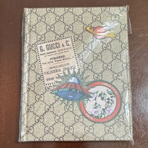 Gucci Beige and Red Space-Themed Notebook